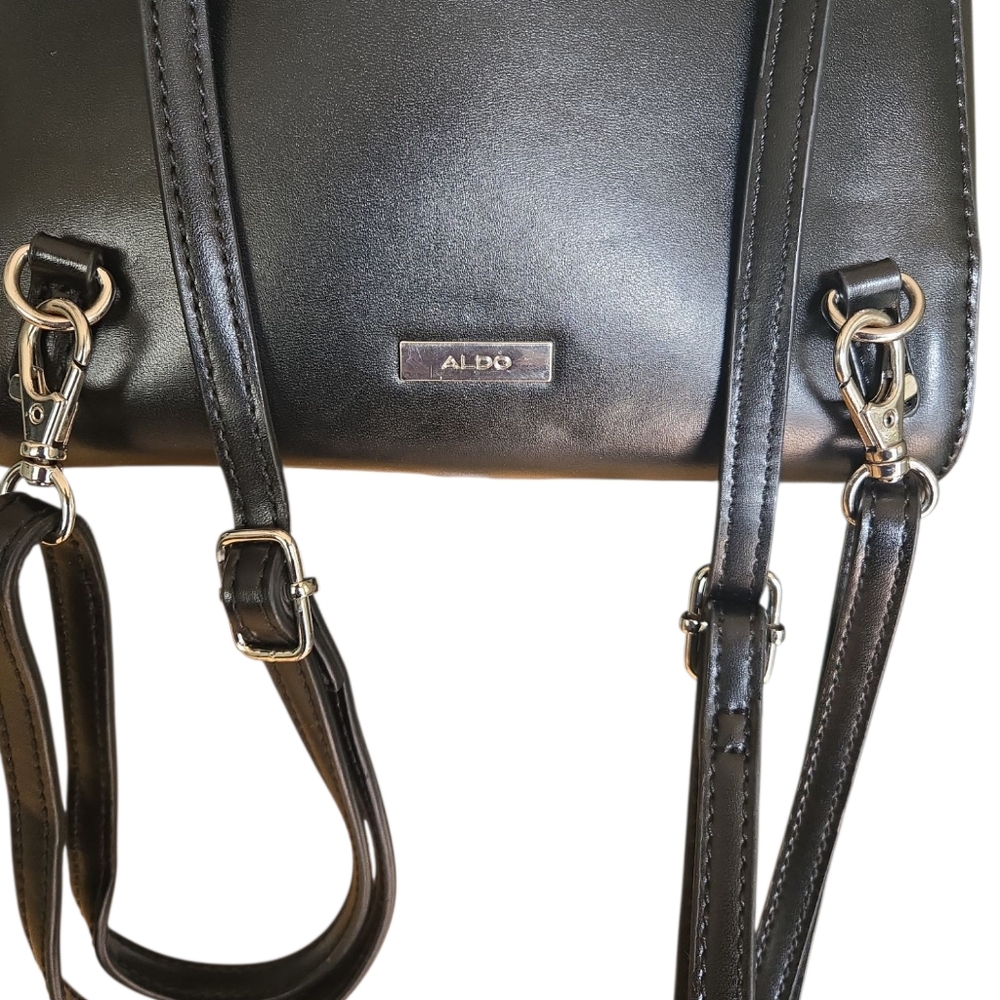 Aldo Feras Black Backpack with Silver Accents - Picture 6 of 10